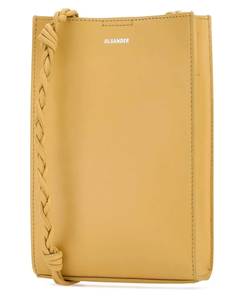 Jil Sander Women's Yellow Leather Small Tangle Shoulder Bag Slimer Borse A Tracolla Yellow