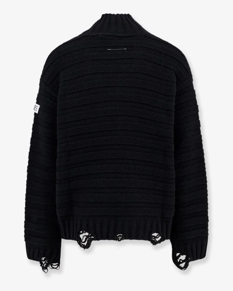 Maison Margiela Men's Sweater Wool-Blend Black Acrylic Black