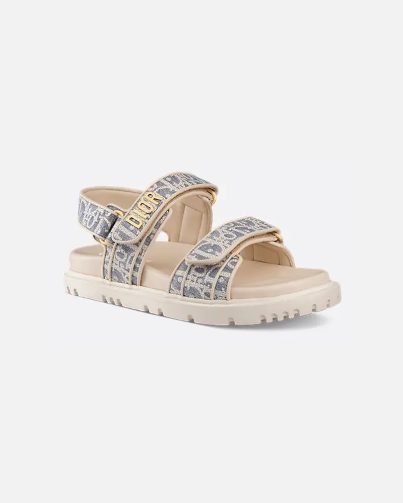 Dior Monogram Jacquard Sandals — Blue Blue