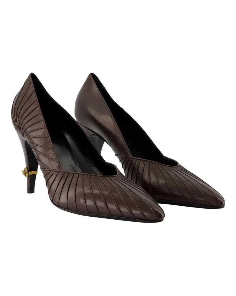 Versace Women's T.90 Pump Brown Lambskin Brown
