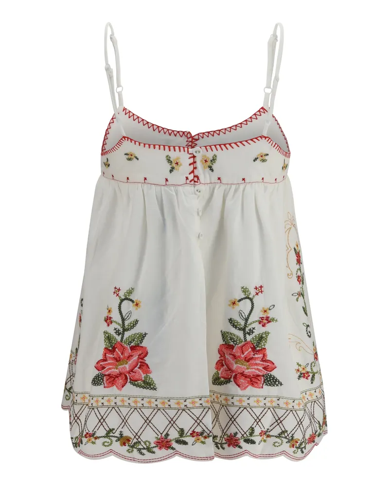 FARM Rio Women's Top Off White Linen Tops White
