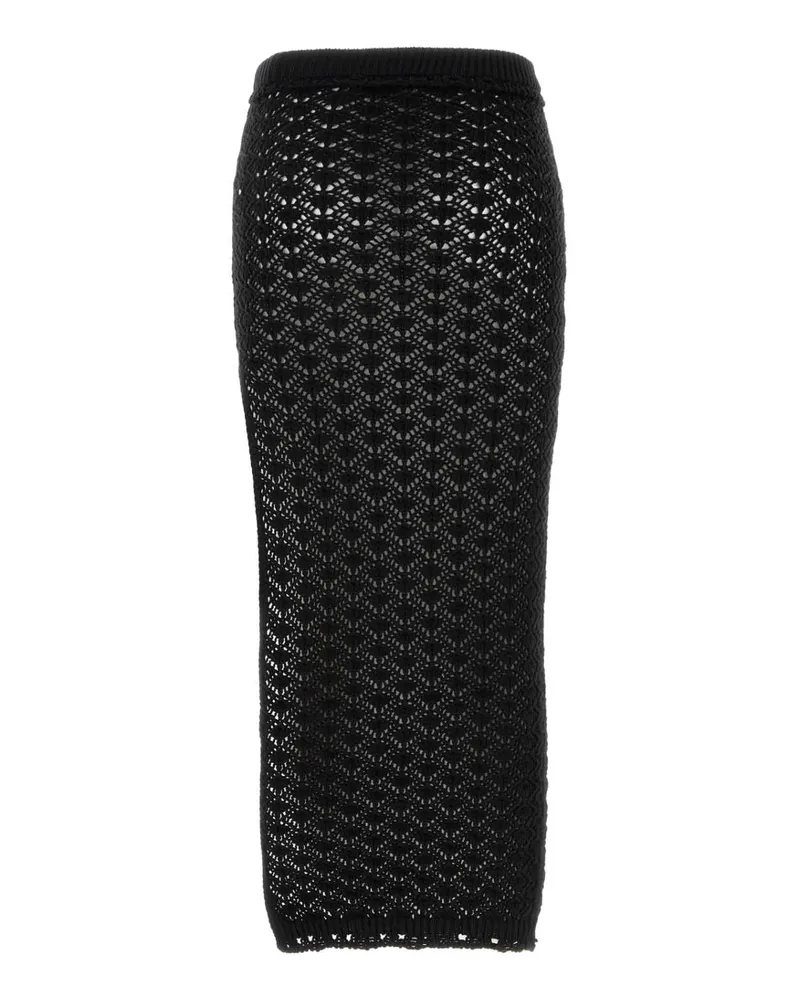 Blumarine Nero Exterior: Cotton Nylon Gonne Skirt Black