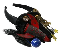Rocket and Stars Embellished Headband — Black