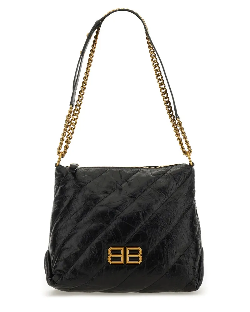 Balenciaga Crush Hobo Bag — Black Black