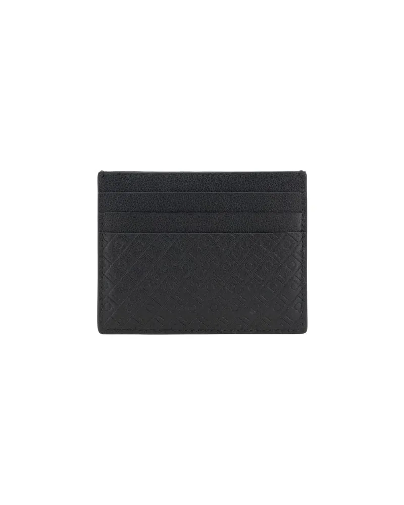 Ferragamo Men's Black Calf Leather Bos Taurus Wallet Black