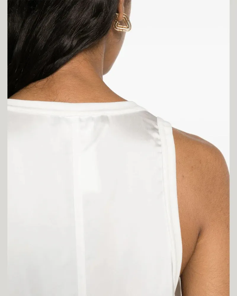 Fabiana Filippi Women's Panelled Cotton Tank Top Ss24 W White