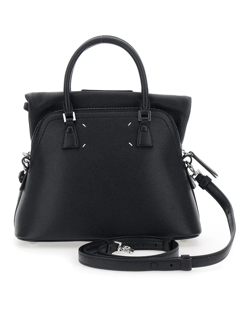 Maison Margiela Women's Leather Handbag Black Handbags Hand Bags Black