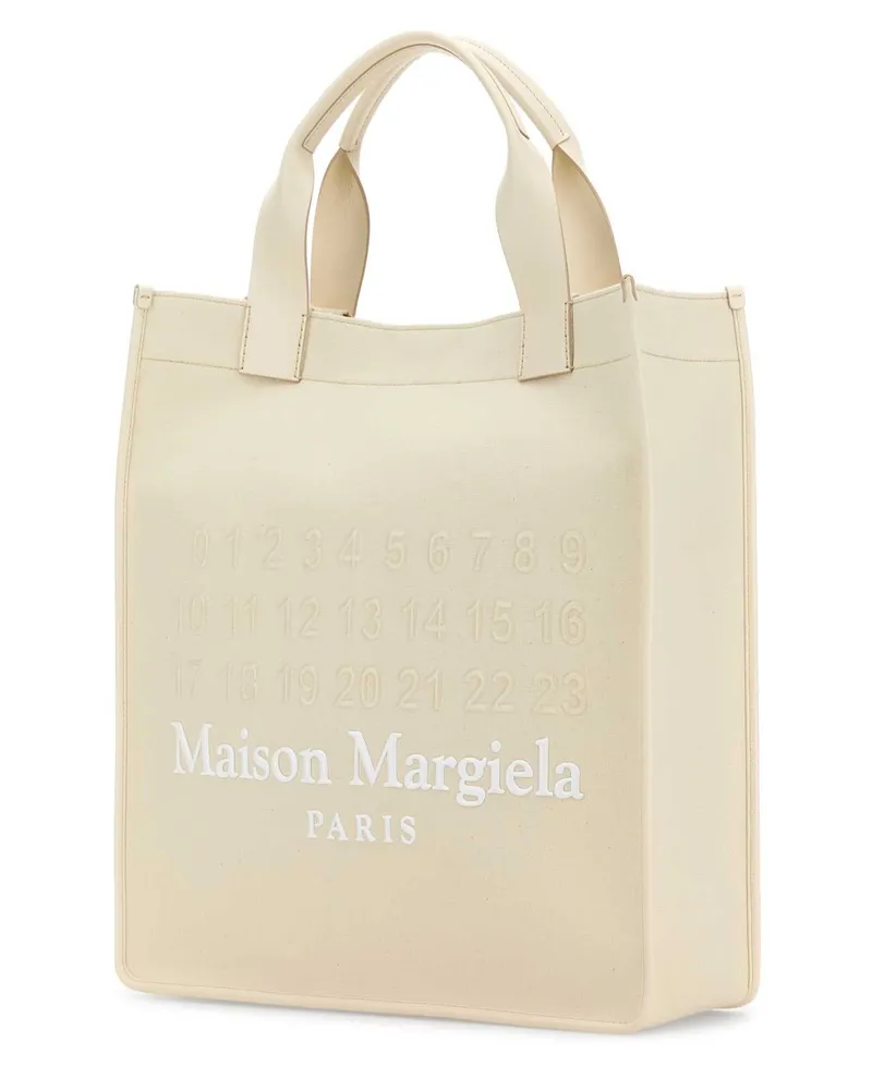 Maison Margiela Women's Ivory Canvas Shopping Bag Toilenatural Borse A Mano Beige