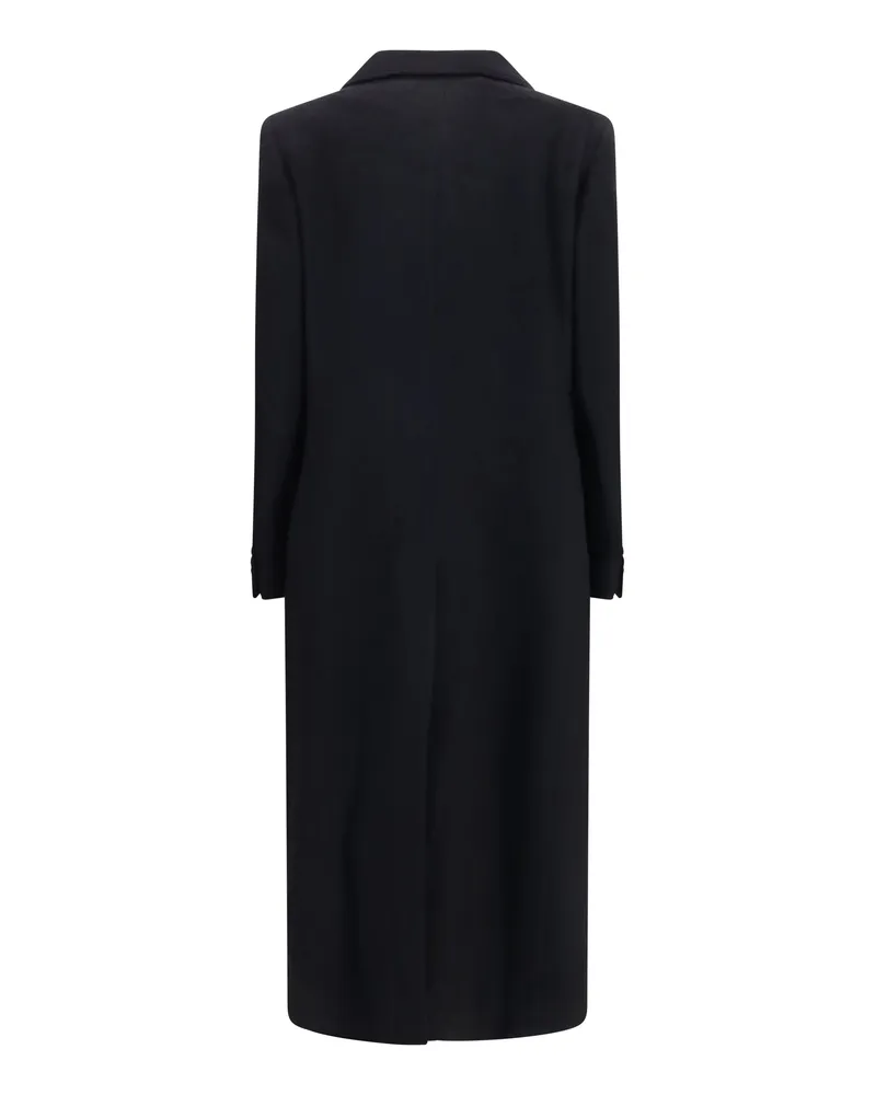 Our Legacy Women's Coat Manta Mohair-Wool Blend Black Hairy Black