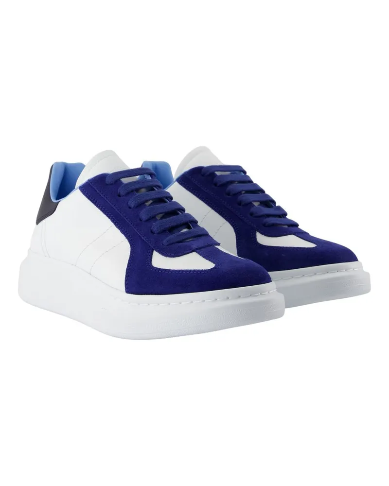 Alexander McQueen Men's Oversized Sneakers -  Leather White Calfskin Shoes White