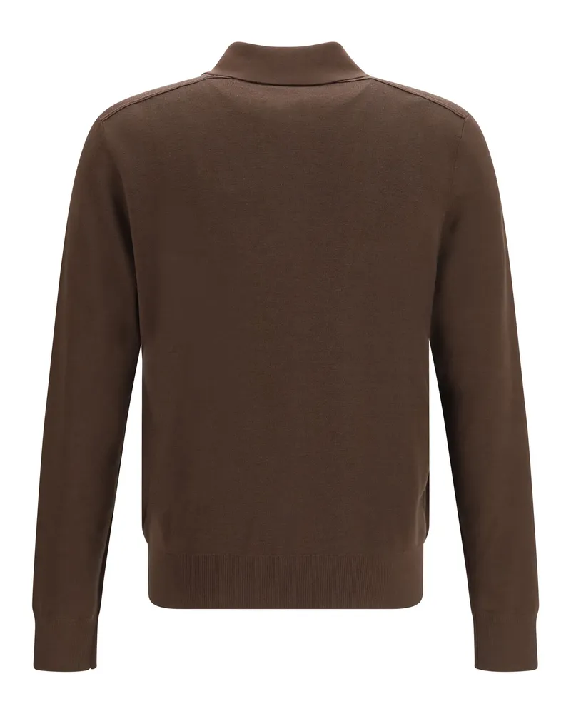 Burberry Merino Wool Polo — Brown 