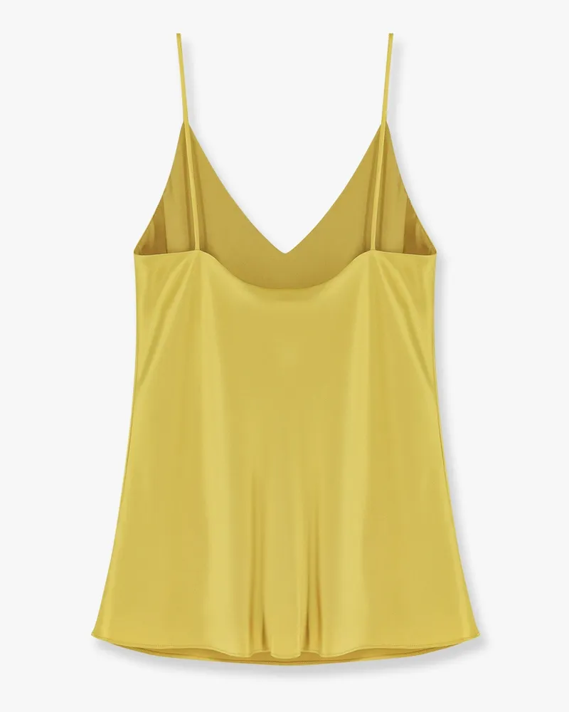 Max Mara Women's Silk Top Quassia Yellow T-Shirts & Jerseys Yellow