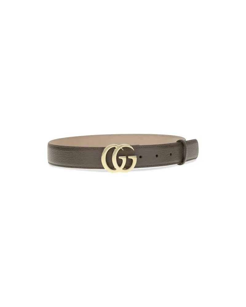 Gucci Women's Brown Calf Leather Bos Taurus Regular Belt Brown