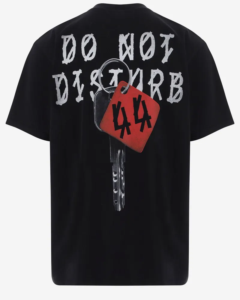 44 LABEL GROUP Logo Print T-Shirt — Black Black