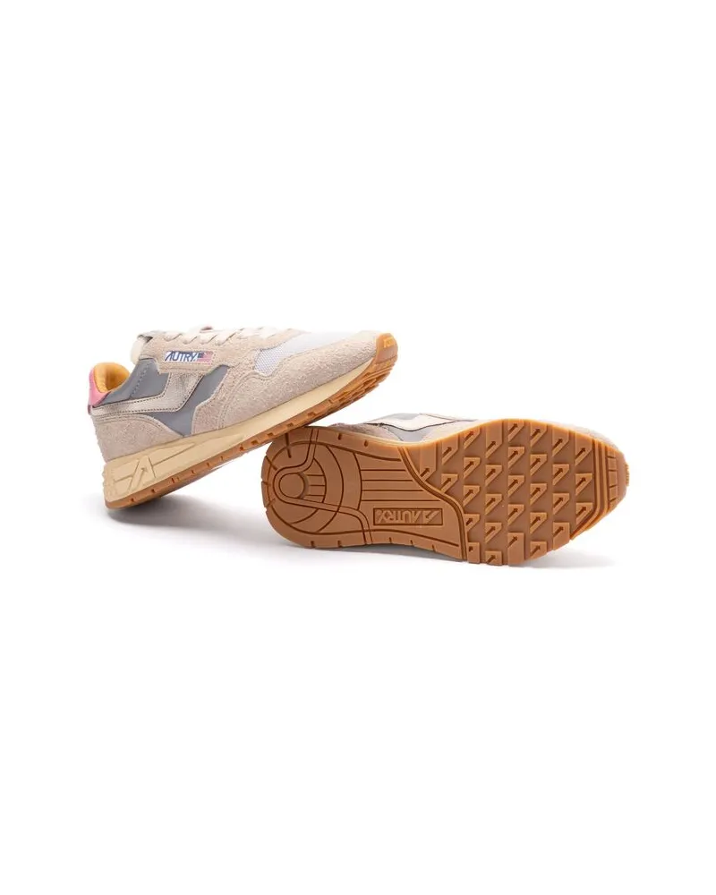 AUTRY Panelled Low-Top Sneaker — Beige Beige