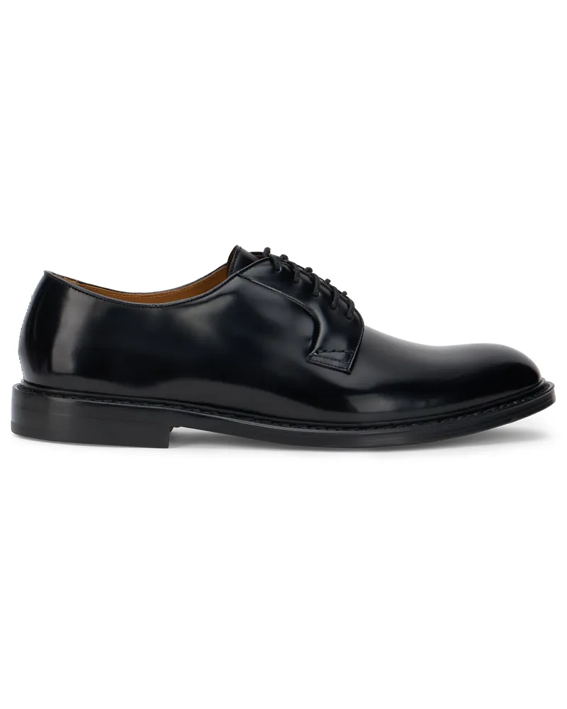 Doucal´s Polished Calfskin Oxford — Black Black