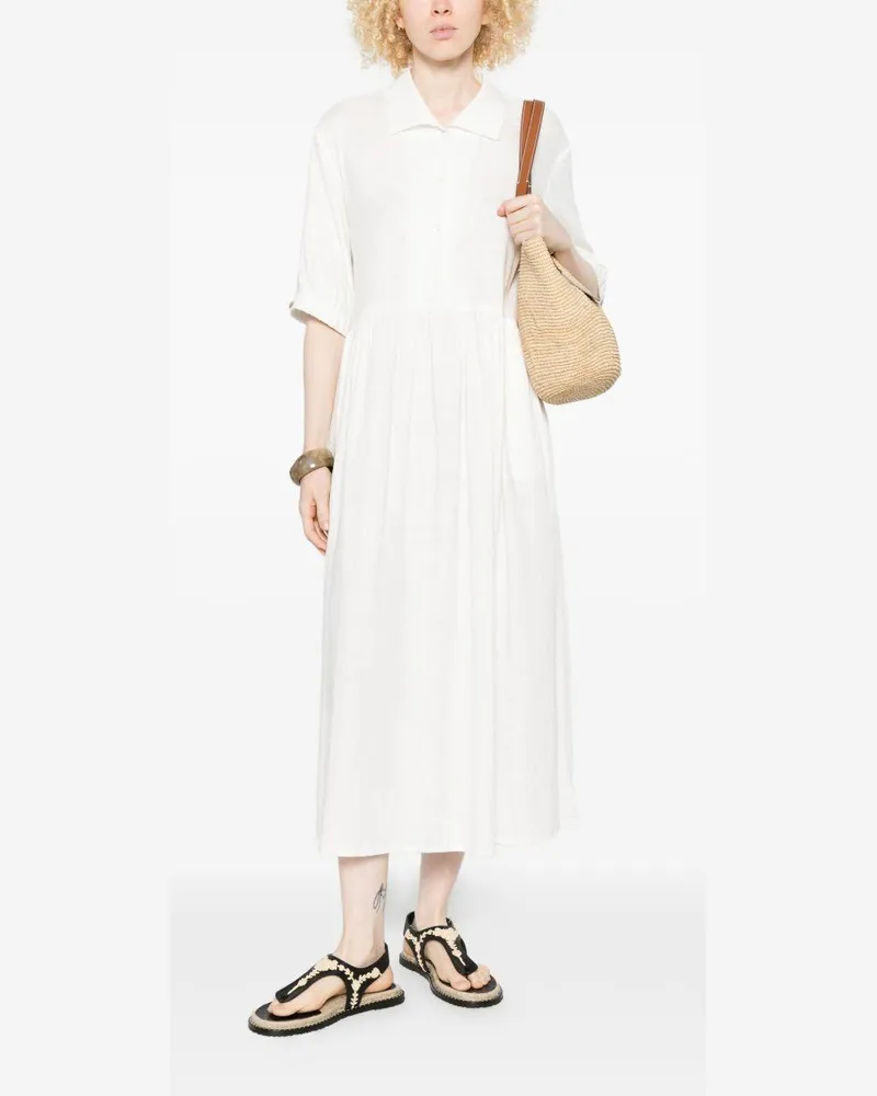 Herno Women's Shirt Dress Midi White Viscose White