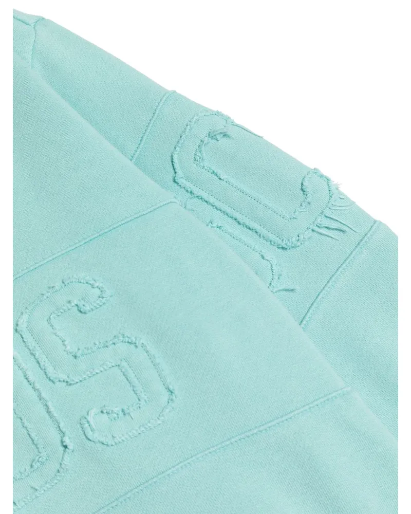 GCDS Logo-Embellished Cotton Hoodie — Gray Gray