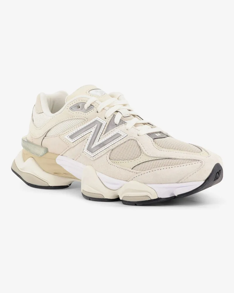 New Balance Unisex Sneakers 9060 Mesh With Suede White Mesh-Suede Trainers Mesh/suede White