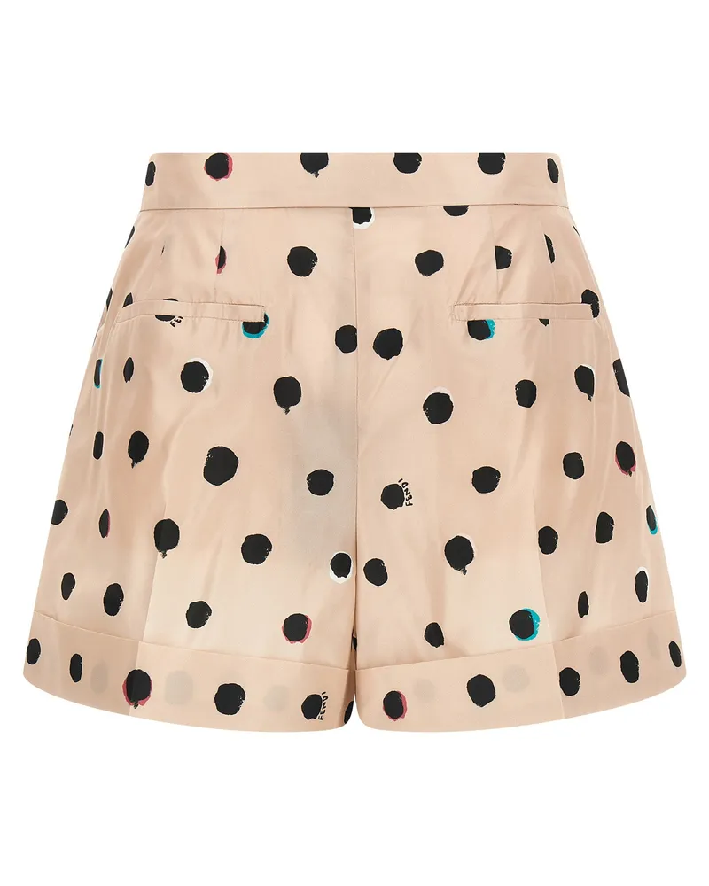 Fendi Falena Shorts — Beige Beige