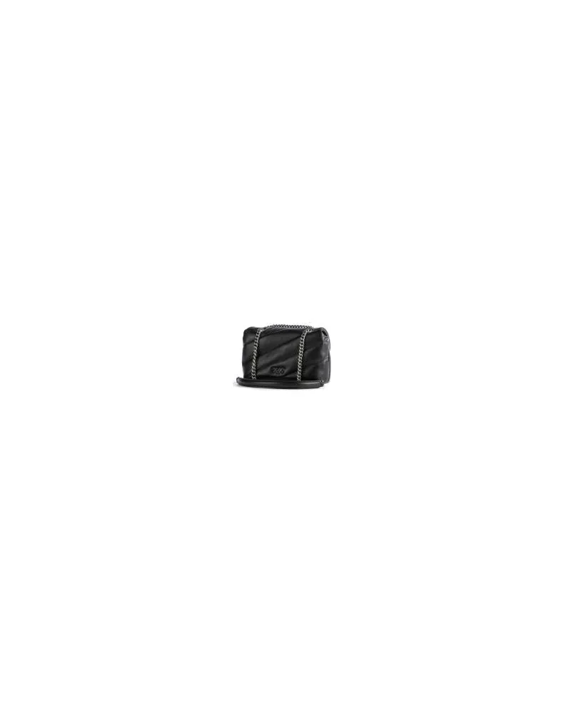 Pinko Women's Shoulder Bag Love Puff Baby Small Black-Old Silver Black/old Black