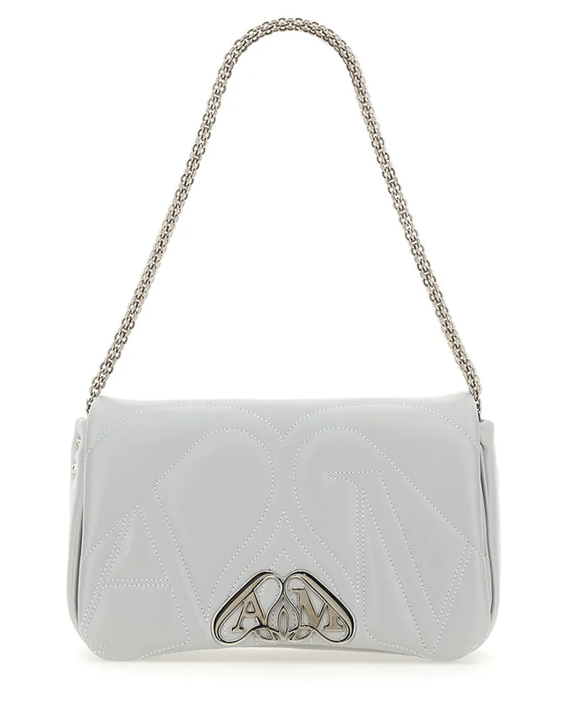 Alexander McQueen Seal Shoulder Bag — Gray Gray