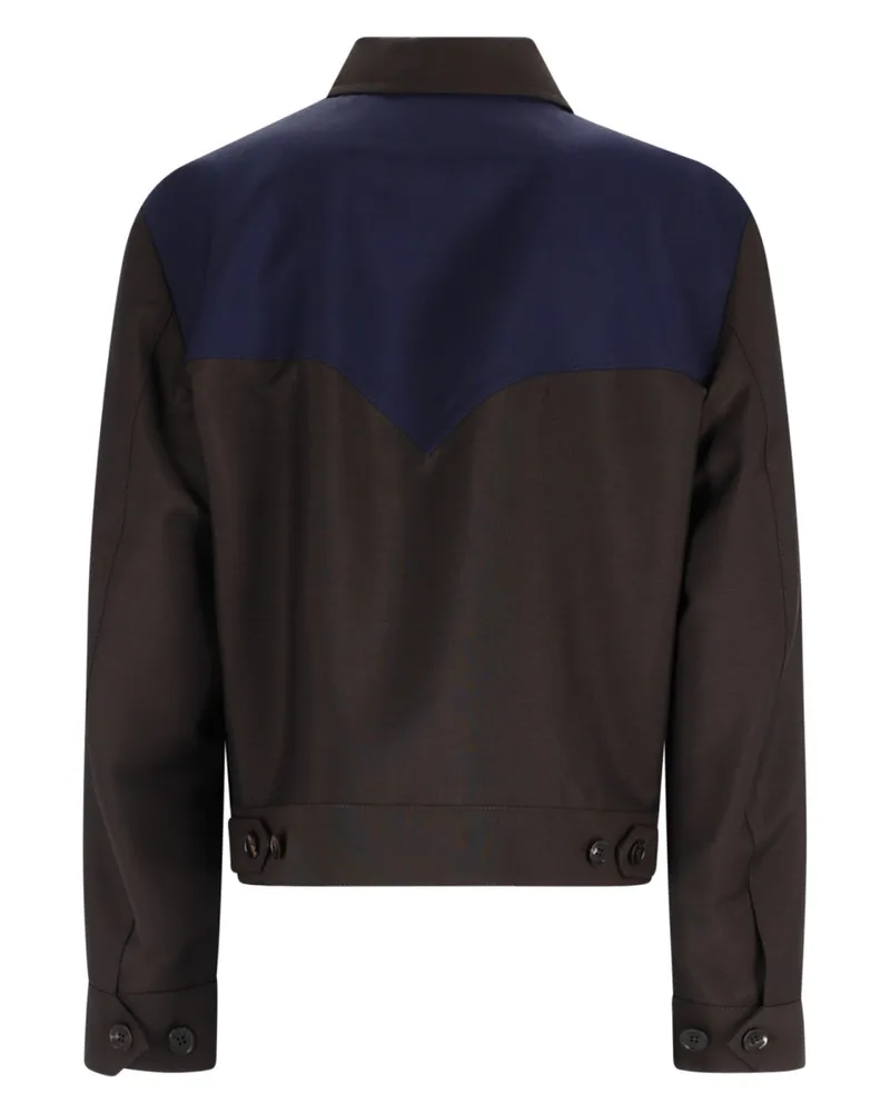 Versace Wool-Mohair Blend Jacket — Brown Brown