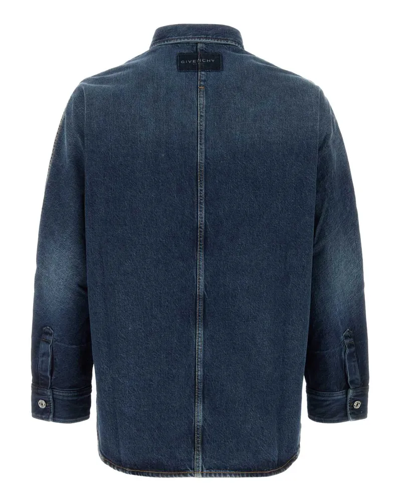 Givenchy Men's Denim Shirt Greyblue Exterior: Cotton Camicie Blue
