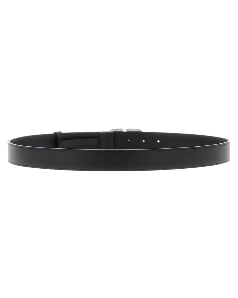 Valentino Garavani Men's Black Calfskin Regular Belt Black