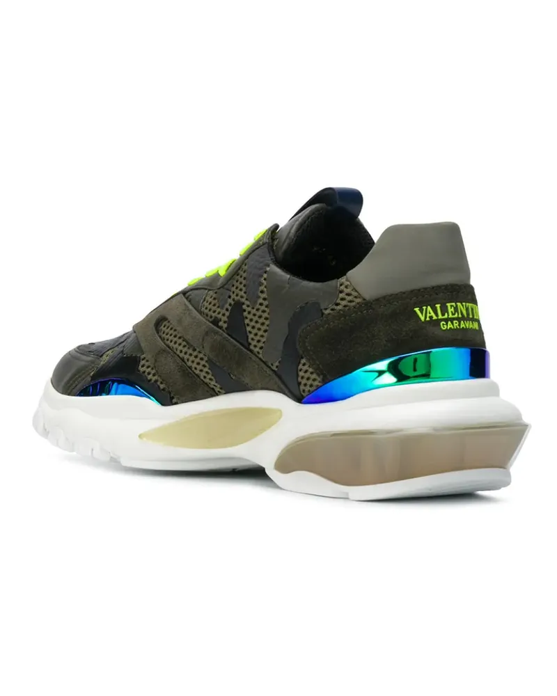 Valentino Garavani Men's Bounce Camouflage Sneakers Multiple Colors Shoes Green