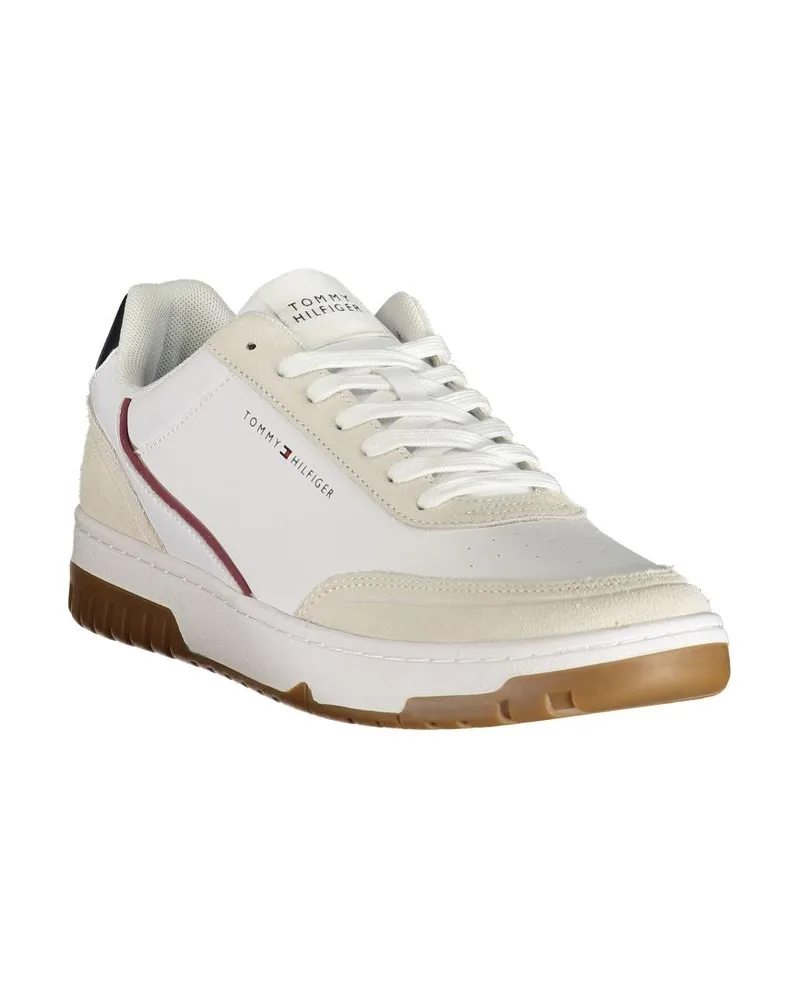 Tommy Hilfiger Colour-Block Leather Sneaker — White White