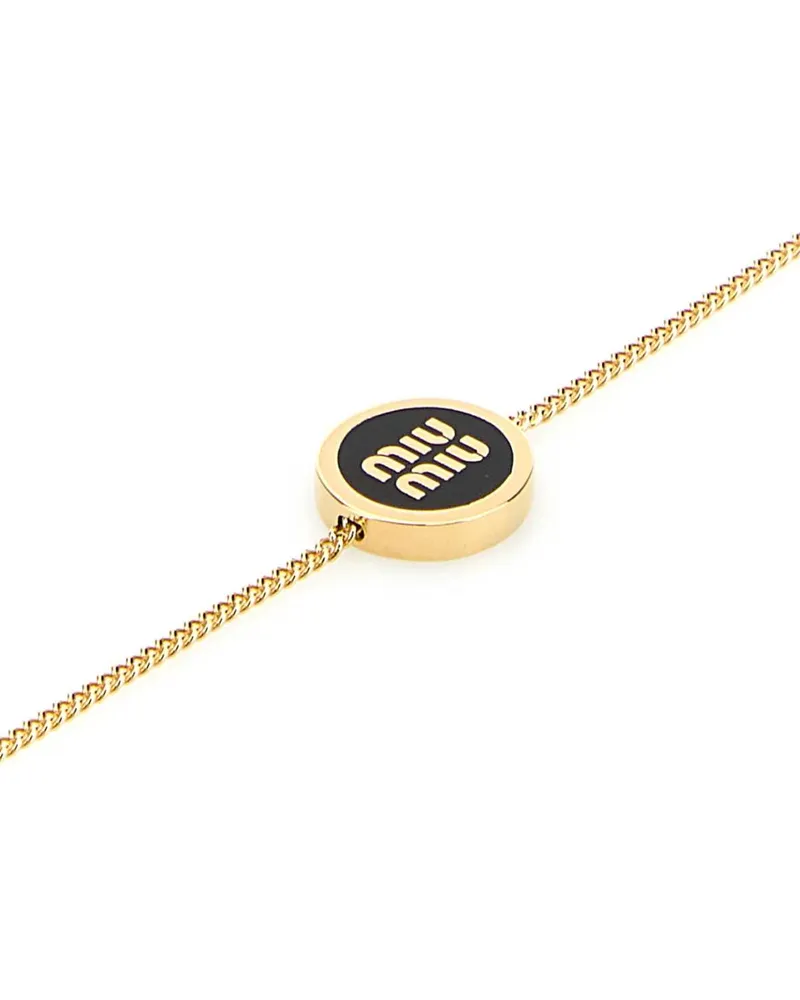 Miu Miu Women's Gold Metal Bracelet Nero Ottone Bracciali Bracelets Nero
