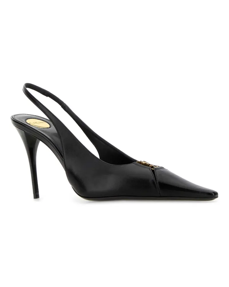 Saint Laurent Women's Black Leather Babylone 90 Pumps Neronero Scarpe Con Tacco High Heel Shoes Black