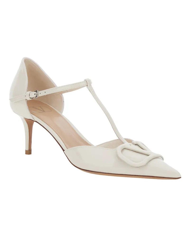 Valentino Garavani Women's Pumps Dorsay White Leather Calfskin White