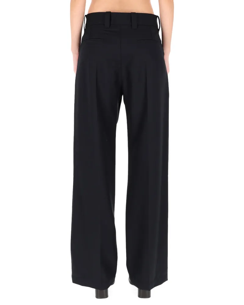 Christophe Lemaire Wool-Blend Straight Trousers — Blue Blue