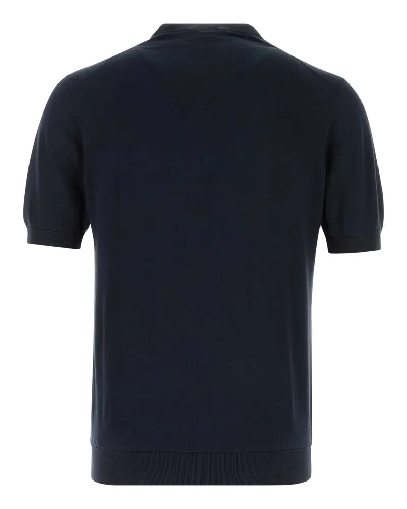 Fedeli Men's Navy Blue Cotton Sweater Blu Exterior: Maglieria Navy