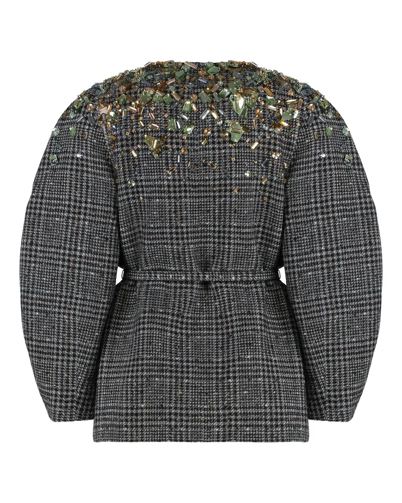 Fendi Women's Wool Tweed Jacket Multicolour Main: Virgin Gray