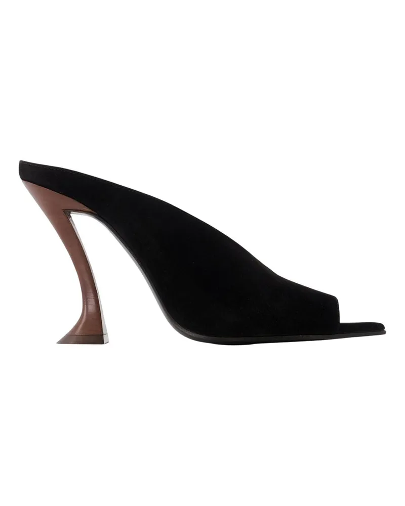 Lanvin Women's Midnight Step Pumps -  Leather Black Calfskin Shoes Black