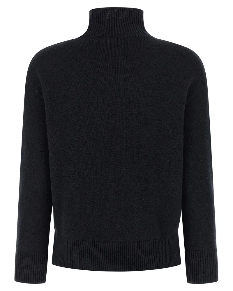 Max Mara Quercia Turtleneck Sweater — Black Black