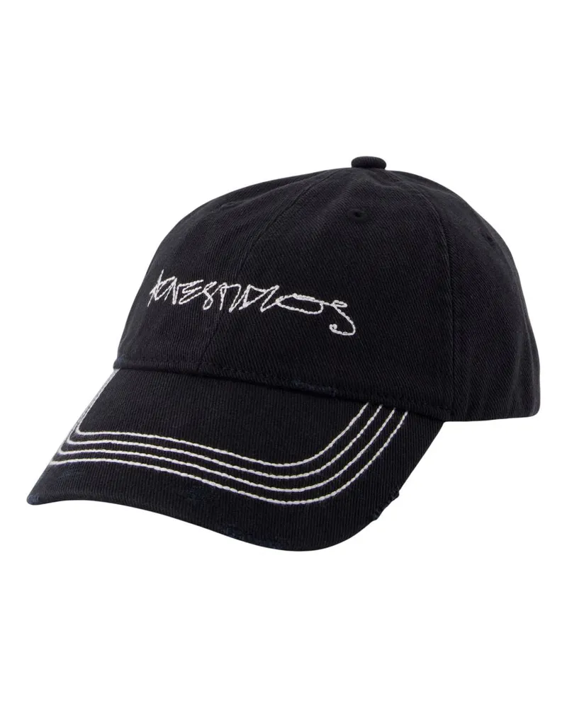 Acne Studios Unisex Cap -  Cotton Black Accessories Hats Black