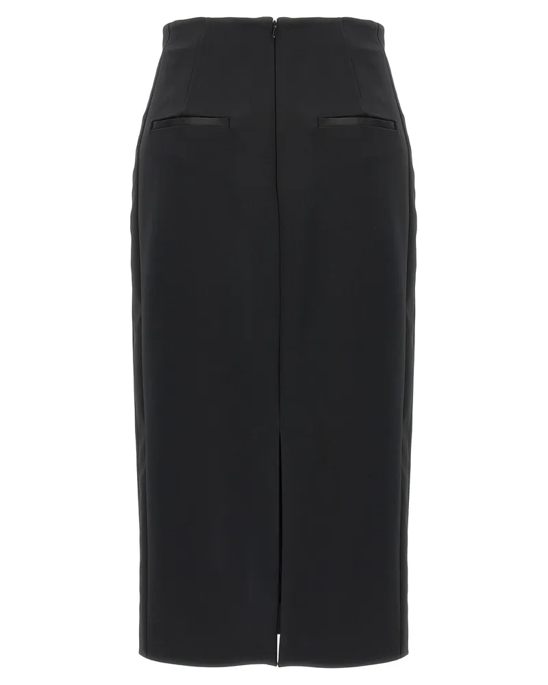 Max Mara Women's Black Viscose Midi Skirt Black