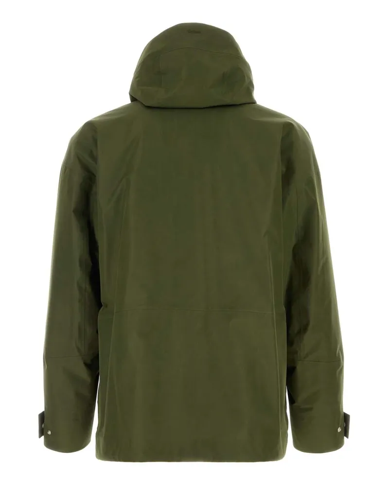 Herno Men's Olive Green Nylon Jacket Verdeprato Giubbini Green