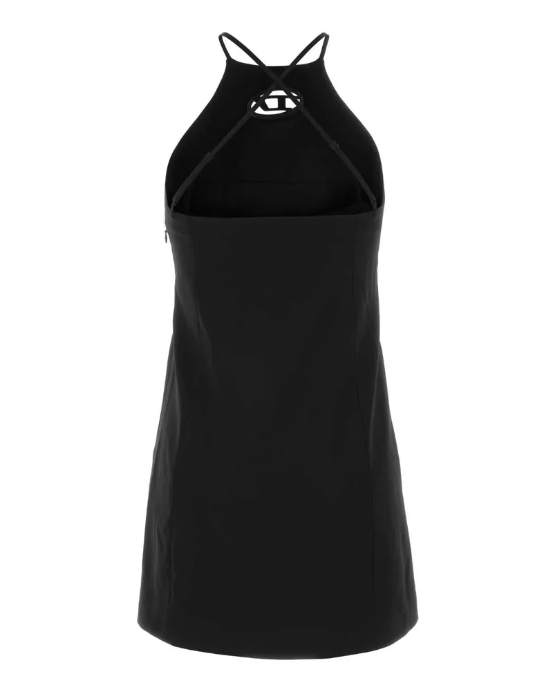 Diesel Women's Black Stretch Twill Mini Dress 9xx Pl Wo Ea Abiti Black