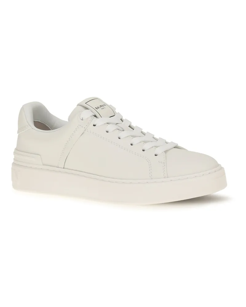 Balmain Women's B-Court Leather Sneakers Blanc White