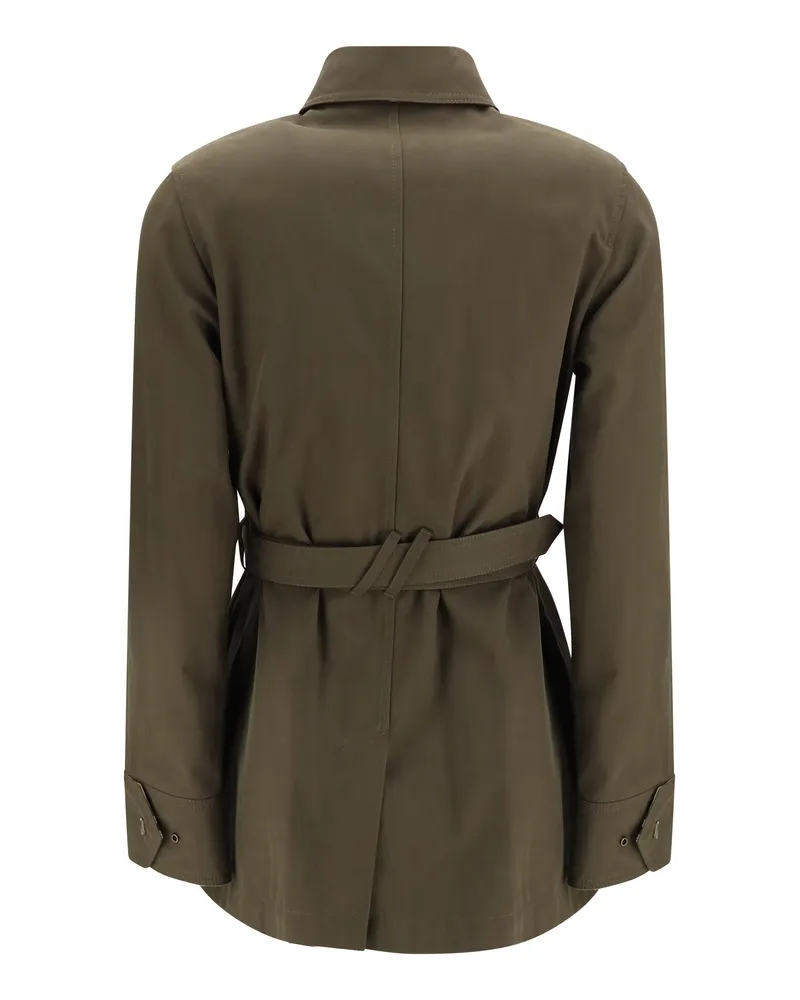 Burberry Gabardine Safari Jacket — Green Green