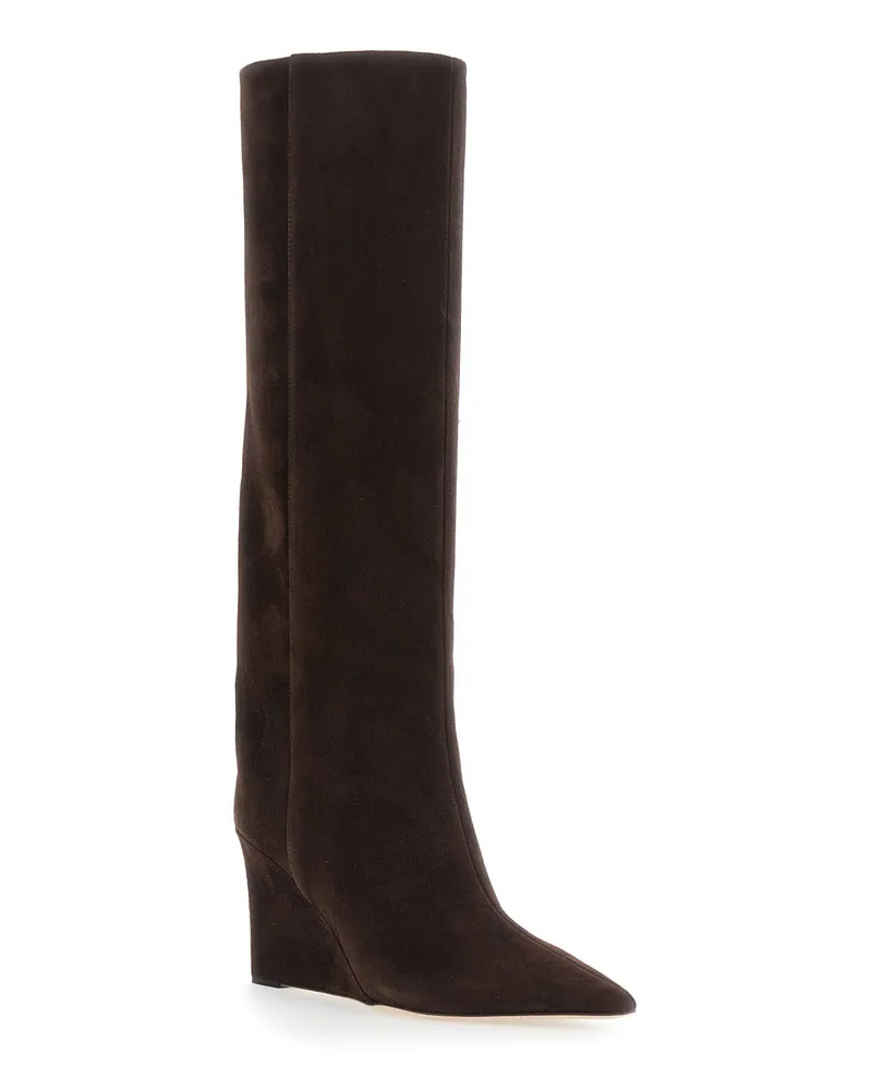 Jimmy Choo Women's Boots Blake Kb 85 Brown Lamb Leather Brown