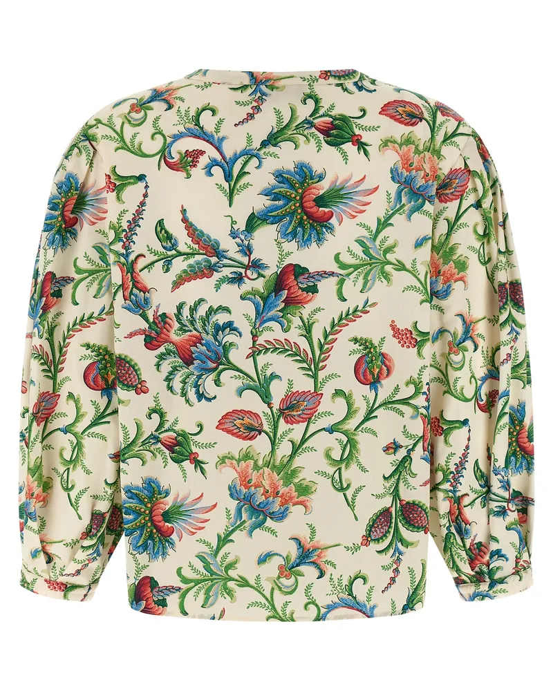 Etro Women's Multicolor Cotton Blouse Cream