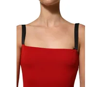 Stretch Bodycon Sheath Dress — Red