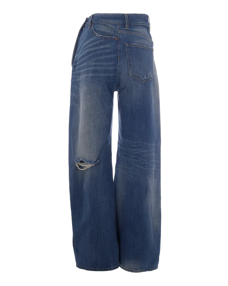Maison Margiela Women's Jeans Twist Medium Blue Blue