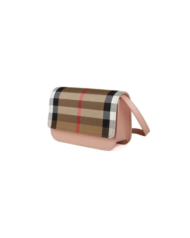 Burberry Leather Crossbody Bag — Pink Pink